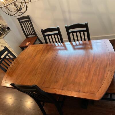 Beautiful 2 tone Dining room dining room table and 8 chairs