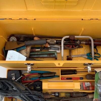177 Tool Box with Miscellaneous Tools  ( Porter Cable Meguiars Sander 7335 )