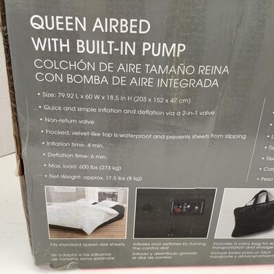 192  Easy Home, Queen  Airbed with Built-In Pump