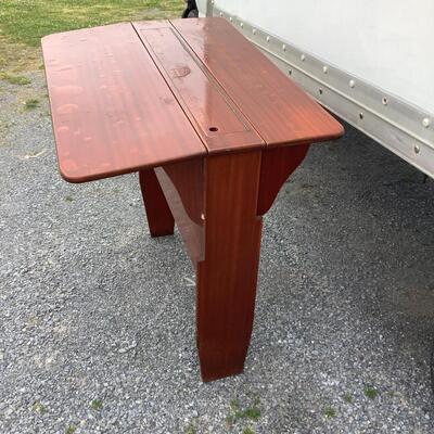 208 Teak  Boat Fold Out Table with Hidden Bar
