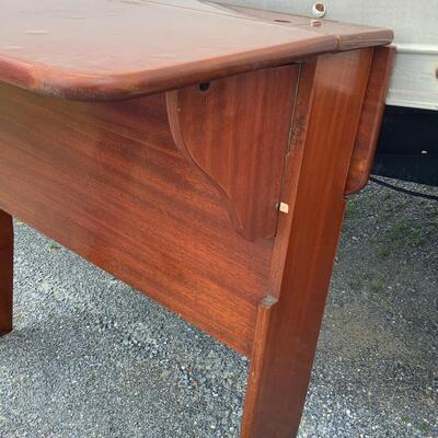 208 Teak  Boat Fold Out Table with Hidden Bar