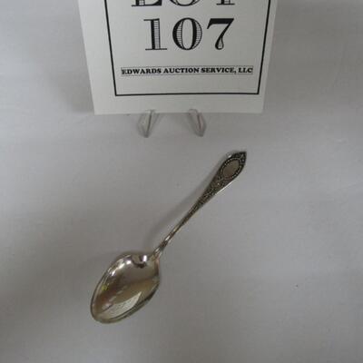 Fancy Antique Sterling Silver Demi Spoon