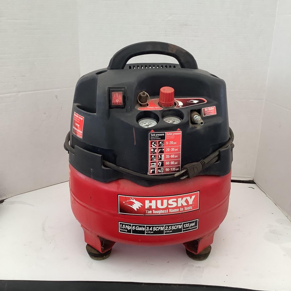 214. Husky 1.5 HP 6Gal Air Compressor EstateSales