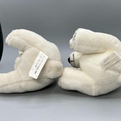 Pair of Plush Stuffed Polar Bear Animals
