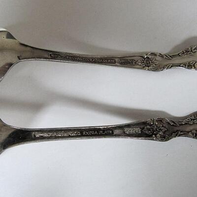 2 Vintage Silverplate William Rogers Serving Spoons