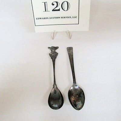 2 Silverplate Spoons, Queen Elizabeth Coronation 1953, and Los Vegas