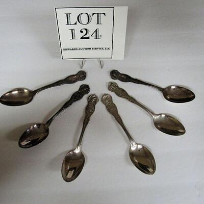 Vintage Silverplate State Spoon Lot