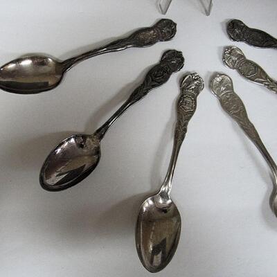 Vintage Silverplate State Spoon Lot