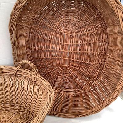 224 Pair of Large Wicker Baskets