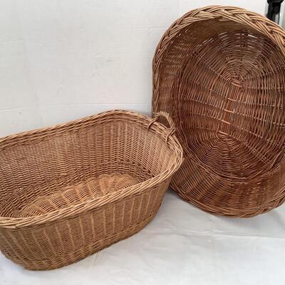 224 Pair of Large Wicker Baskets