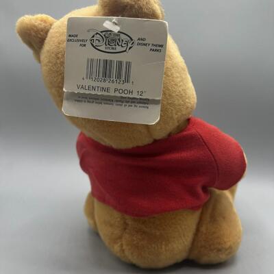 The Disney Store Winnie the Pooh with Roses Soft Plushie