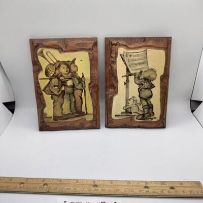 Lot 71 - Pair Vintage Wood Plaques