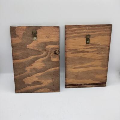 Lot 71 - Pair Vintage Wood Plaques
