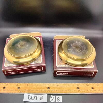 Lot 78 - Pair of Brass Candle Base