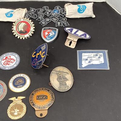 242  Thirteen Collectors Car Badges & Small Subaru Badges