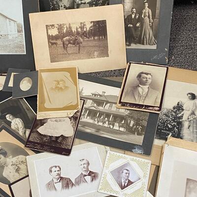 Large Lot of Victorian Early 1900s Photos RPPC Letters