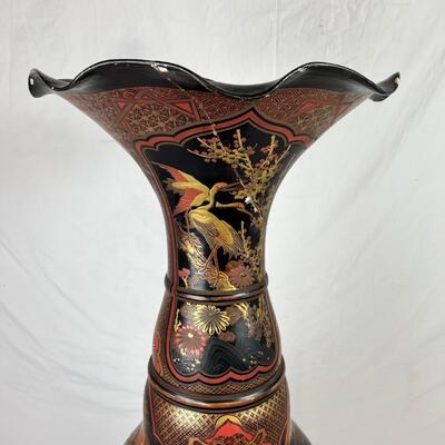 826  Large 4' Asian Hall Vase