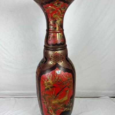 826  Large 4' Asian Hall Vase