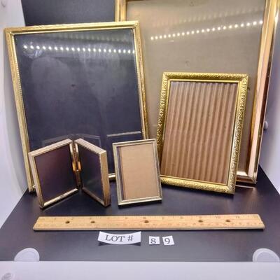 Lot 89 - Lot of Vintage Brass tone photo frames