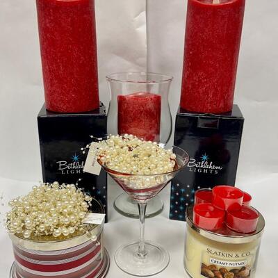 Holiday Candle Lot - Assorted Wax and 3 Electronic Bethlehem Candles