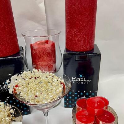 Holiday Candle Lot - Assorted Wax and 3 Electronic Bethlehem Candles