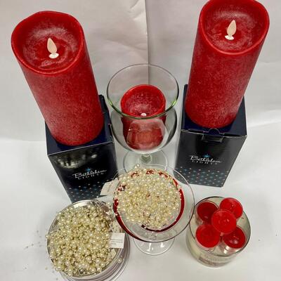 Holiday Candle Lot - Assorted Wax and 3 Electronic Bethlehem Candles