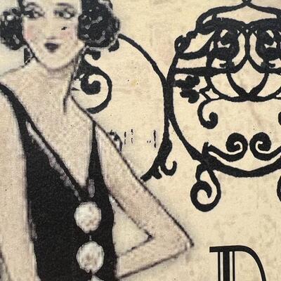 Metal Vintage Styled Paris Dress Boutique Wall Hanging Sign