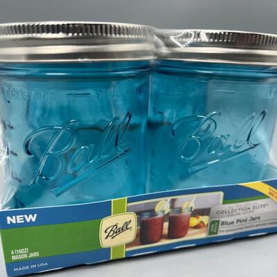 Unopened Ball Blue Pint Glass Mason Preserving Jars