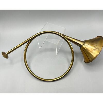 Vintage Brass French Horn Bugle Musical Home Decor