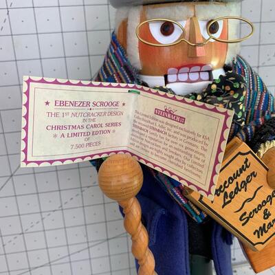 #8 *SIGNED* Ebenezer Scrooge Steinbach The 1st Nutcracker Design In Limited Edition Collection