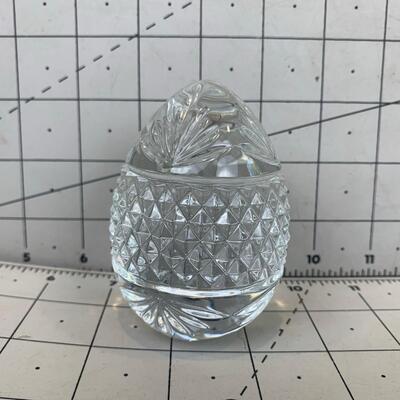 #45 Crystal Full Lead Paperweight France Egg