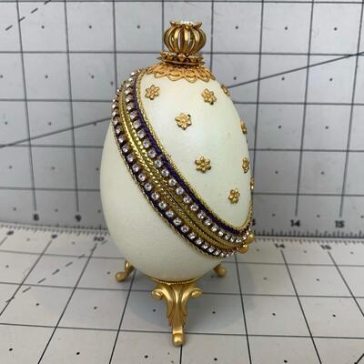 #47 Stunning Signed Jewelry Egg-Musical