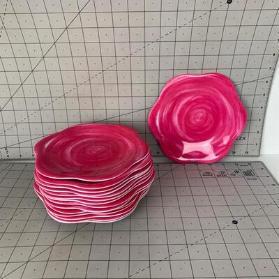 #61 Pink Rose Plates (Mini)