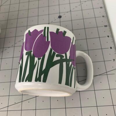 #83 Purple Tulip Coffee Mugs