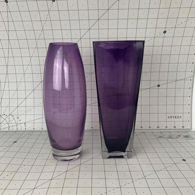 #86 LSA International & Other Purple Vases