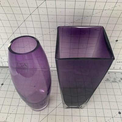 #86 LSA International & Other Purple Vases