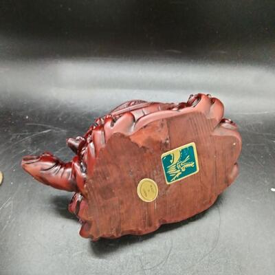 Lot 97 - Red Resin Lucky Turtles Figurine