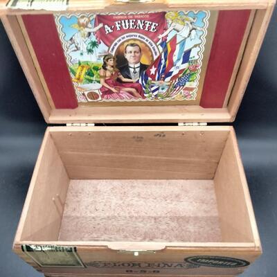 Lot 104 -Vintage Wood Cigar Box