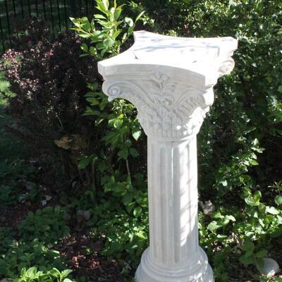 Lot 12: Outdoor Garden Plaster Grecian Style Tower Stand