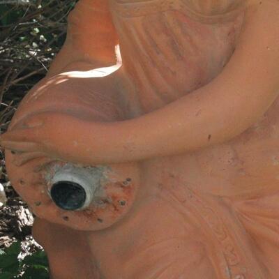 Lot 13: Vintage Ceramic Woman Pouring Water Jug Large Sculpture