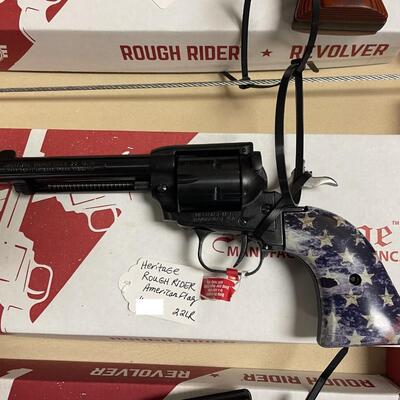 Heritage 6-Shot Rough Rider (Blue American Flag - 4.75'') - Revolver - 22LR - NEW