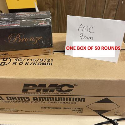 PMC Bronze 9mm Luger Handgun Ammo - 124 Grain | FMJ | 50rd Box