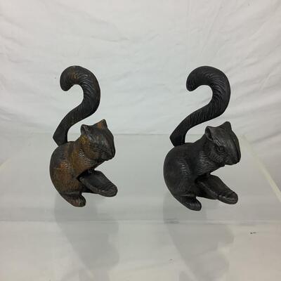 835  Two Cast Iron Squirrel Nutcrackers