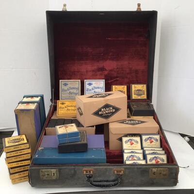 265 Large Suitcase of Vintage Musical Strings