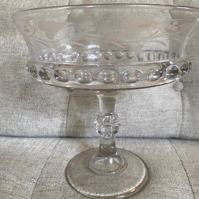 Large glass candy dish