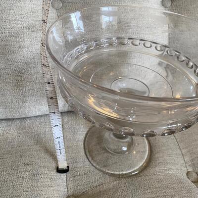 Large glass candy dish