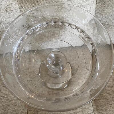 Large glass candy dish