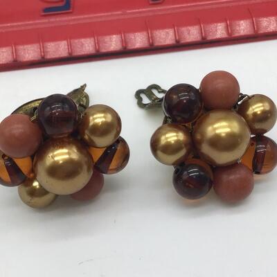 Vintage Japan Beaded Earrings