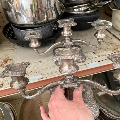 set of two candlestick holders