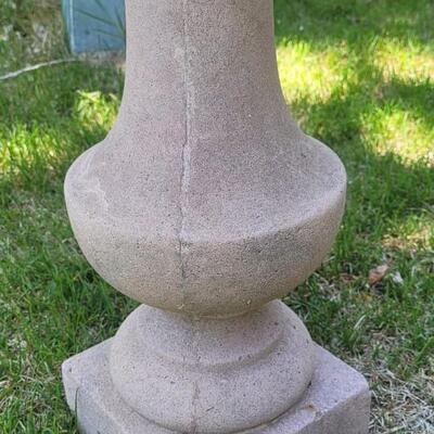 Lot 87: HEAVY Vintage Cement Bird Bath with Stand